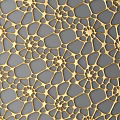 Decorative Golden Laser Cut Wall With Floral And Geometric Patterns Design