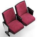Red Fabric Single Sofa With Black Armrests And Modern Metal Leg Design For Living Room
