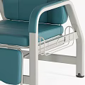 Comfortable Blue And Brown Medical Chairs With IV Stands For Clinic Use