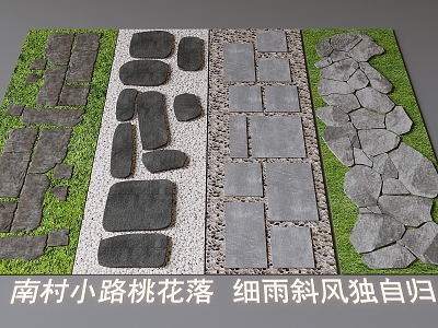 Stone Steps Bluestone Slab Bluestone Steps Blackstone Pavement Bluebrick Stone Ting Step Stone Strip 3d model