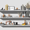 Modern Ornaments Combination Shelf Ornaments 3d model