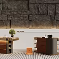 Modern Display Shelves With Wooden Metal Frame Glass Layers For Showroom Interior