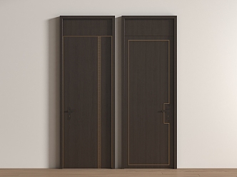 New Chinese style single door 3d model