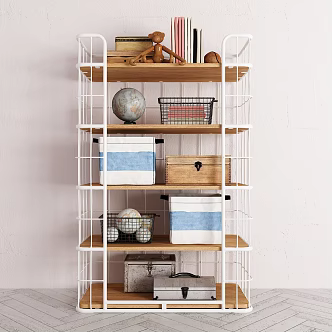 Nordic Storage Rack Metal Storage Rack Jewelry Combination 3d model