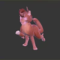 Playful Red Fox Fantasy Character With Green Eyes Fluffy Tail And White Paws
