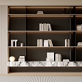 Bookcase Bookshelf Display Cabinet Book Ornaments Multifunctional Decorative Cabinet Combination Bookcase Open Bookcase 3d model