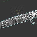 Tactical Knife Featuring Silver Metal Blade Brown Wooden Handle And Metal Rivets