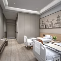 Comfortable Modern Hospital Ward Interior With Multiple Medical Beds And Facilities
