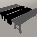 New Chinese Stool Bench 3d model