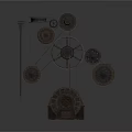 Industrial Mechanical Equipment Components Featuring Gears Metal Plates And Mechanical Parts