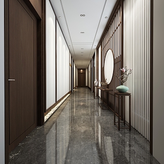 New Chinese Aisle Hotel Aisle 3d model