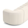 Modern Beige Sectional Sofa With Modular Block Design And Soft Upholstery 3d model