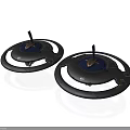 Two Advanced Circular Space Exploration Devices Designed For Astronomy Missions With Central Antenna Systems