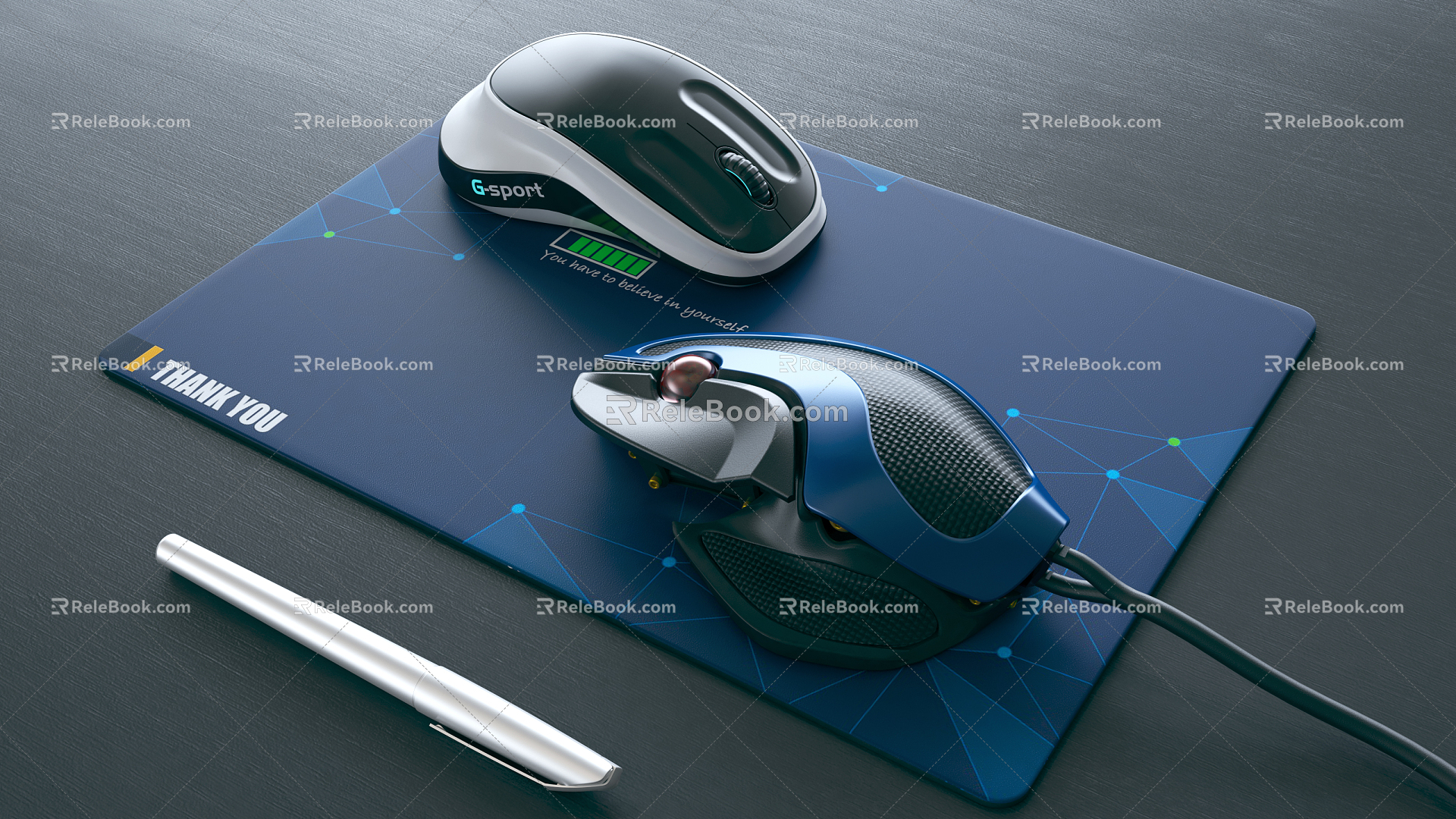 Modern mouse engineering drawing mouse 3d model