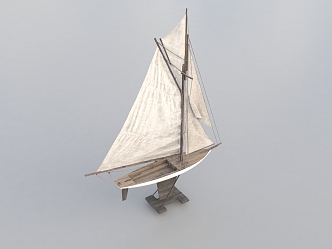 Sailing Boat Wooden Boat Rowing Paddle Boat Paddle Kayak Boat 3d model