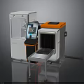 Building Construction 3D Printer With White Orange Design And Display Screen Tray Platform