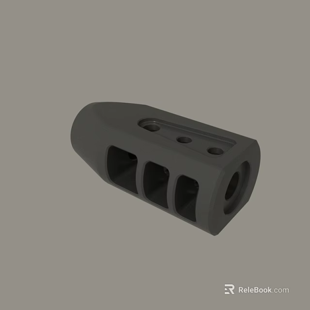 Other Durable Black Mechanical Component With Multiple Holes And Grooves Design 3d model 