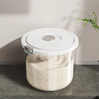 Rice Bucket Kitchen Rice Bucket Round Rice Bucket 3d model