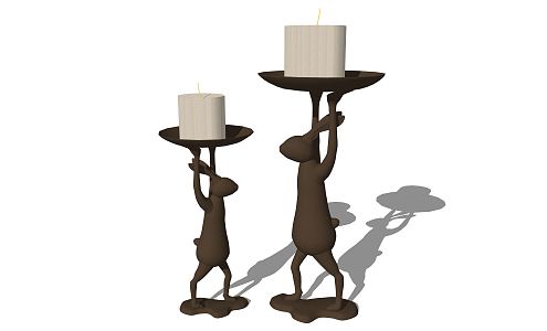 Modern Candlestick Metal Mouse Light Fixtures 3d model