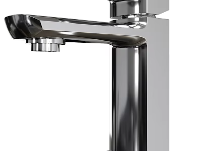 Modern Stainless Steel Faucet with Polished Chrome Finish Contemporary Design for Kitchen Sink 3d model