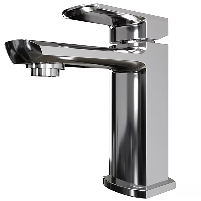 Modern Stainless Steel Faucet with Polished Chrome Finish Contemporary Design for Kitchen Sink 3d model