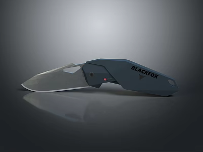 Blackfix Dark Gray Tactical Knife With Sharp Blade And Modern Design 3d model