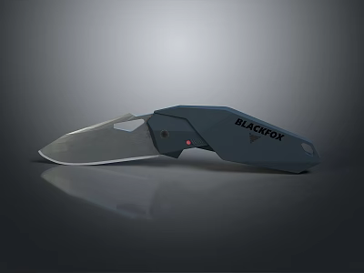 Blackfix Dark Gray Tactical Knife With Sharp Blade And Modern Design 3d model