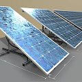 Efficient Solar Panels System With Mounting Brackets For Home Daily Electrical Appliances 3d model