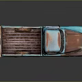 Vintage Chevrolet Pickup Model with Blue Body Rusty Details Decorative Household Display Ornament