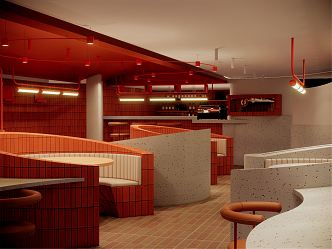 Modern Western Restaurant 3d model