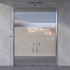 Modern Stainless Steel Glass Door Glass Door Double Door KFC Door Store Door Store Door 3d model