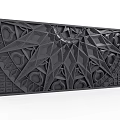 Black 3D Geometric Pattern Modern Intricate Wall Decor With Abstract Design 3d model
