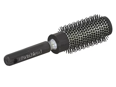 Olivia Garden Round Hairbrush For Hair Styling With Dense Bristles And Vented Design Handle 3d model