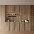Modern Middle Ancient Wine Cabinet Sideboard Style 3d model