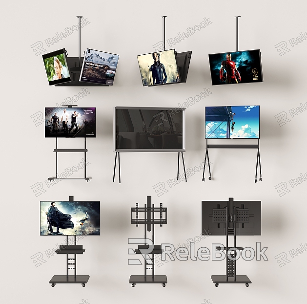 Mobile TV Rack TV Mobile Stand LCD TV Screen Display Advertising Screen model