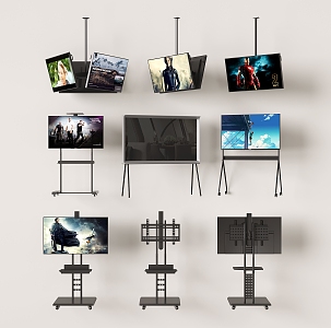 Mobile TV Rack TV Mobile Stand LCD TV Screen Display Advertising Screen 3d model