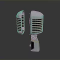 Microphone Amplifier Capacitor Microphone High-end Microphone Wheat Desktop Microphone Broadcasting Microphone 3d model