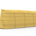 Modern Yellow Lazy Sofa With Comfortable Pleated Design And Soft Padding 3d model