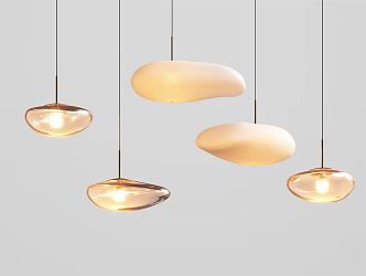 Modern chandelier combination 3d model