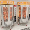 Double Stainless Steel Rotisserie Duck Roasting Ovens Commercial Kitchen Appliances