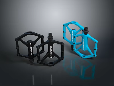 Chromag Bicycle Pedals in Black and Blue with Durable Sturdy Design for Cycling 3d model