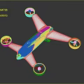 White Sleek Drone With Four Rotors And Modern Minimalist Design Structure