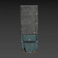 Vintage Retro Green Truck With Canvas Covered Cargo Bed And Silver Wheels