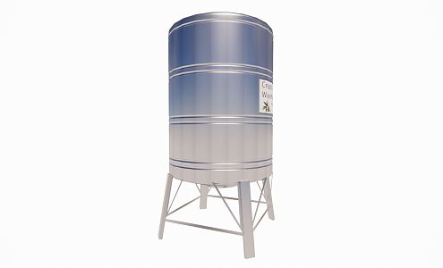 modern water tower 3d model