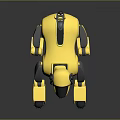 Yellow Robot Dog Design With Modern Pet Like Features And Mechanical Structure 3d model