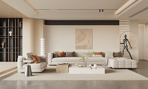 modern living room 3d model