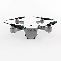 Smart Drone With Camera Propellers And Modern White Body Structure