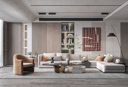 modern living room 3d model