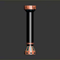 Weapon Features Orange Top Black Shaft and Blue Base Details 3d model