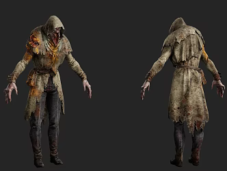 Horror zombie horror thriller movie zombie monster games can do action 3d model